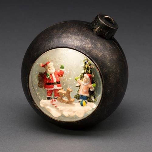 Christmas Bauble Water Filled Lantern Santa and Child Scene - SantaBauble4362-000-Copy.jpg