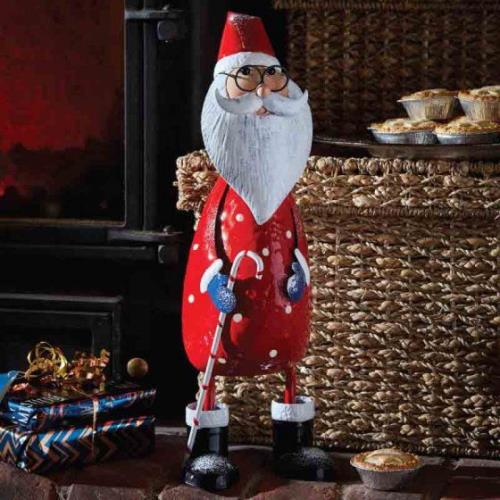 Polka Wobble Santa Claus Christmas Ornament - polka_santa.jpg